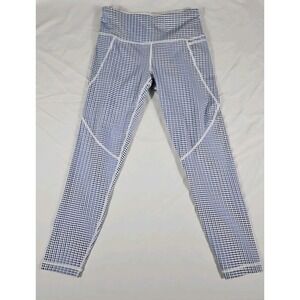 Sweaty Betty Power Leggings Womens Size XS 7/8 Length Blue Geometric Pattern